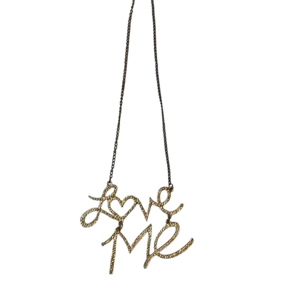 LOVE ME chunky statement necklace y2K charming charlie - Picture 4 of 6